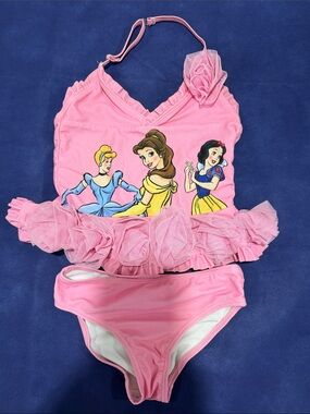 Disney Pink Princess Ruffle Tankini Set